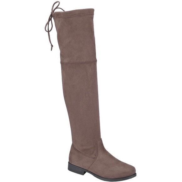 Shoes - Taupe Thigh High Boots